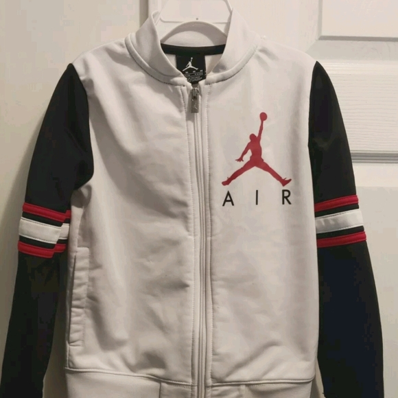 Air Jordan White Black Athletic Active Zip Jacket - Picture 1 of 5